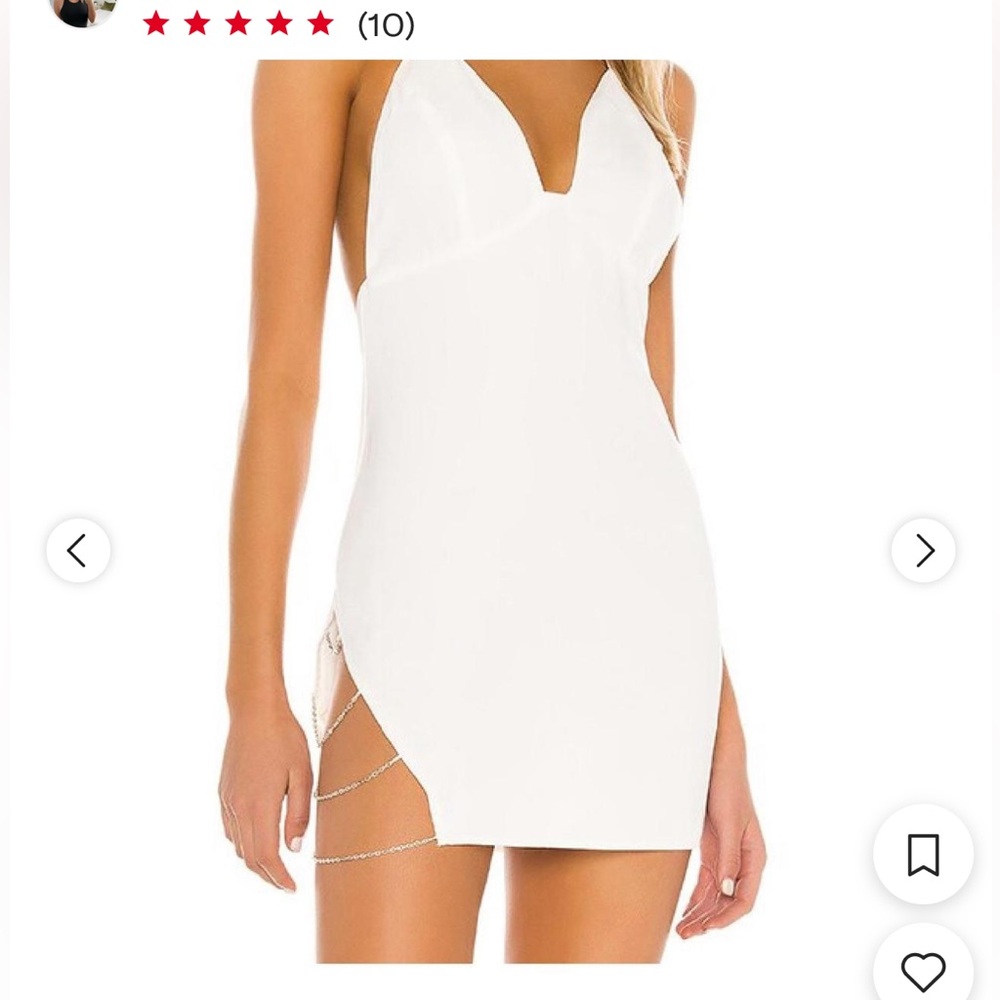 ISO SUPERDOWN MARGAEUX WHITE STRAP DRESS
